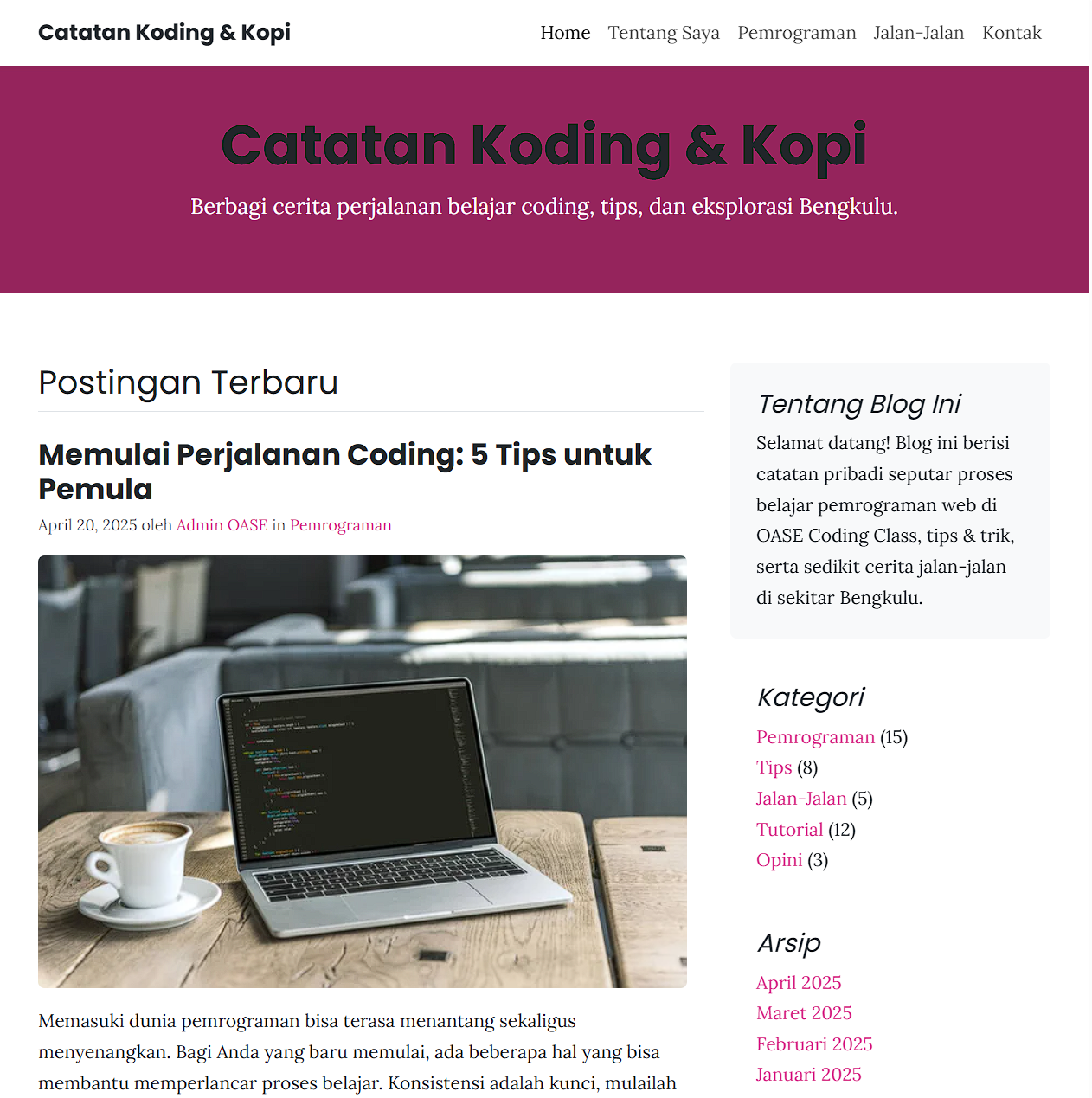 Template Blog Pribadi